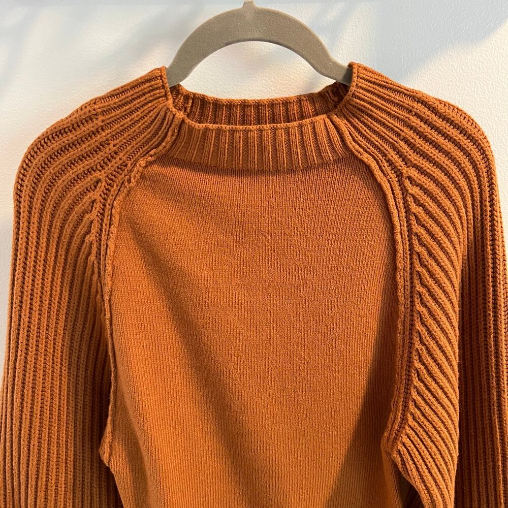 Maeve Anthropologie Mock-Neck Raglan Ribbed Sleeve Pullover Sweater Size S - Picture 2 of 7